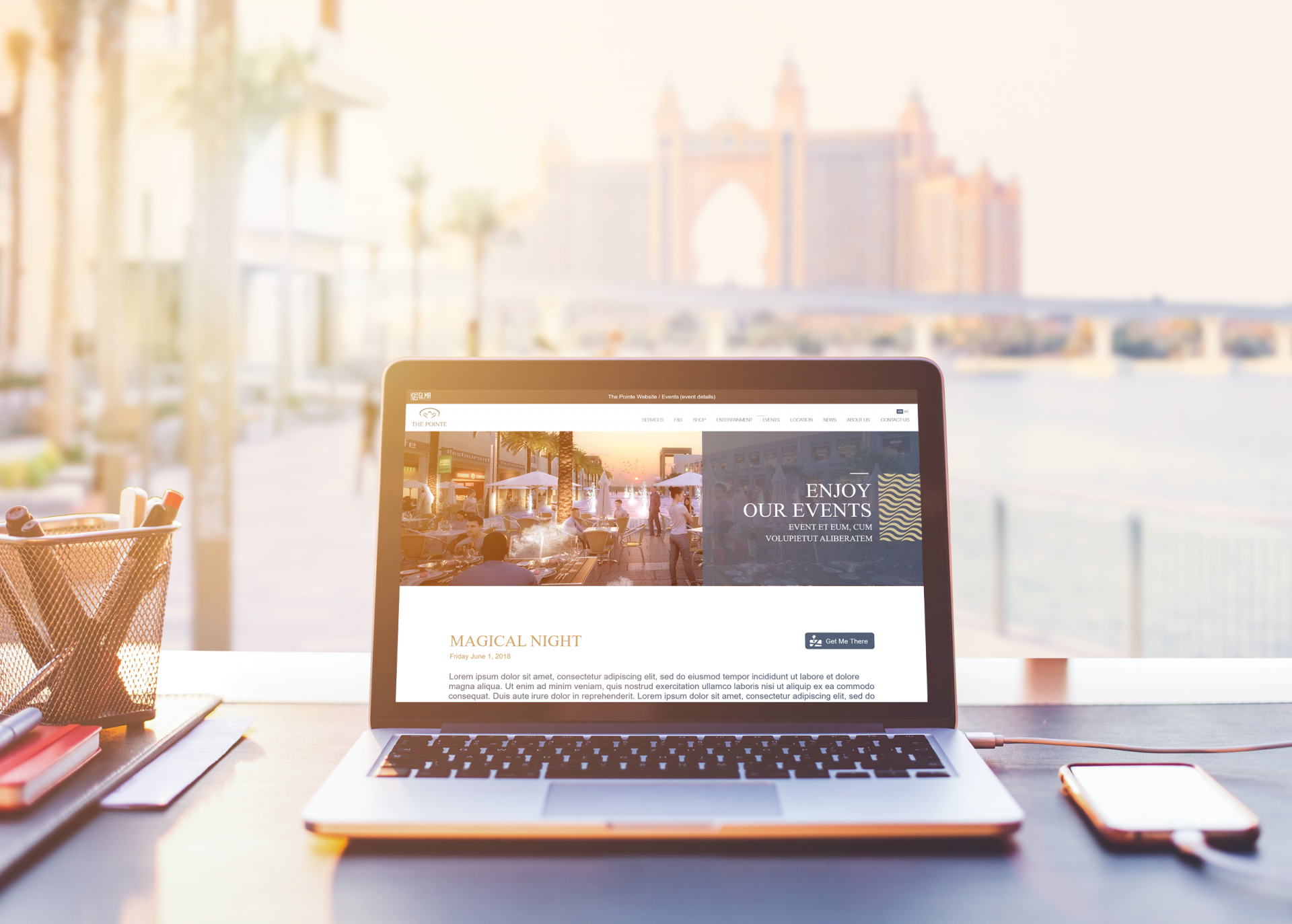 Client The Pointe - Worked for Website Design
