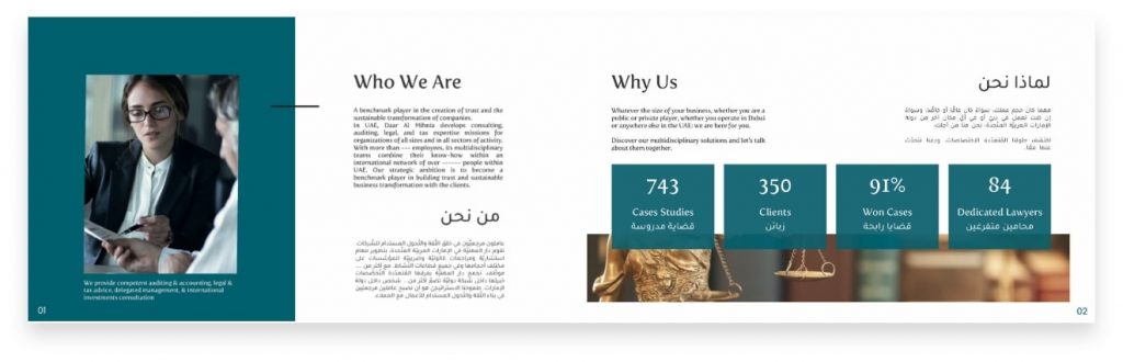 company profile design by GLMA